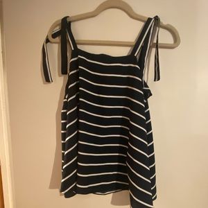 Navy & white striped tank